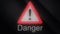 Animation extrusion of symbol of danger. Sign of skull, sign of nuclear danger, sign of warnings. Warning Mark animation