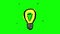 Animation of fast gestating yellow light bulb