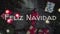 Animation Feliz Navidad - Merry Christmas in portuguese, white letters, red candles and gifts