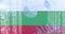 Animation of flag of bulgaria over data processing