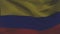 Animation of flag of colombia waving over fireworks