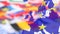 Animation of flag of european union over map of europe and national flags