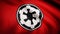 The animation of the flag of the New Galactic Empire. The star Wars theme. Editorial only use