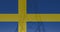 Animation of flag of sweden over pylons