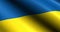 Animation flag Ukraine, flag Ukraine develops diagonally in wind