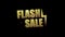 Animation flash sale is gold banner background for promotion discount