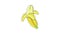 Animation forms a banana fruit icon