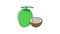 Animation forms a coconut icon