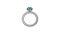 Animation forms a moving diamond ring icon