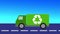 Animation with a garbage truck for recycling