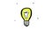 Animation of gestating yellow light bulb