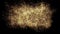 Animation of gold glitter powder splash background