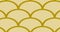 Animation of gold pattern of semi circles scrolling seamlessly on beige background