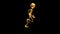 Animation of the Golden man running looped