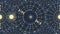 Animation of golden Sun, Moon, star, constellation. Constellation celestial space. Zodiac horoscope symbol, star astrology, astrol