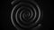 Animation of a gray twisted spiral. Animation. Hypnotizing black and grey spiral turning