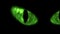 Animation of green cat eyes