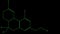 Animation green line draws the tetrahydrocannabinol molecule