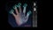 Animation of a hand scanning for security or identification