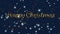 Animation of happy christmas and snow falling over navy background