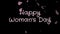 Animation Happy Woman`s day, greeting card