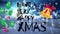 Animation of have a very happy xmas over winter landscape with christmas decorations