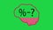 Animation of the human brain on a green screen. What is the percentage of the human brain? Simple flat animation.