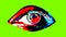 Animation of human eye in vivid colors