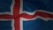 Animation of Iceland flag waving in the wind