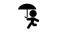 Animation of icon going with umbrella