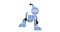 Animation of icon robot dancing hiphop