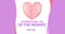 Animation of international midwives day and heart over white background with pink frame