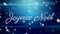 Animation of joyeux noel text over snow falling on blue background