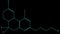 Animation light blue line draws the tetrahydrocannabinol molecule