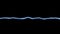 Animation of light blue line effect with sound waves oscillating on black background