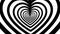 Animation Love Heart black and white Infinite Looping and Romantic