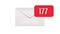 Animation mail icon on white background. 3d rendering