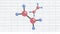 Animation of mathematical equations with molecules on white background