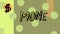Animation of money text on green background