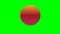 Animation Motion graphics bouncing ball gradient circle on green screen