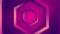 Animation of moving concentric purple hexagons