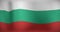 Animation of moving flag of bulgaria waving