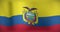 Animation of moving flag of colombia waving