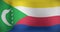 Animation of moving flag of comoros waving