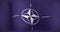 Animation of moving and floating flag of nato