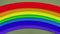 Animation of multicolored stipes moving over gray background