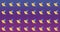 Animation of multiple birds over purple background