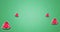 Animation of multiple watermelon icons on green background