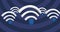 Animation of multiple Wifi internet icons floating in seamless loop