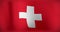 Animation of national flag of switzerland waving